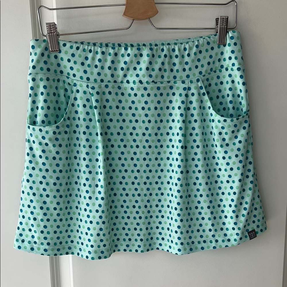 Title Nine Breeze Mint Green Polka Dot Skirt, M